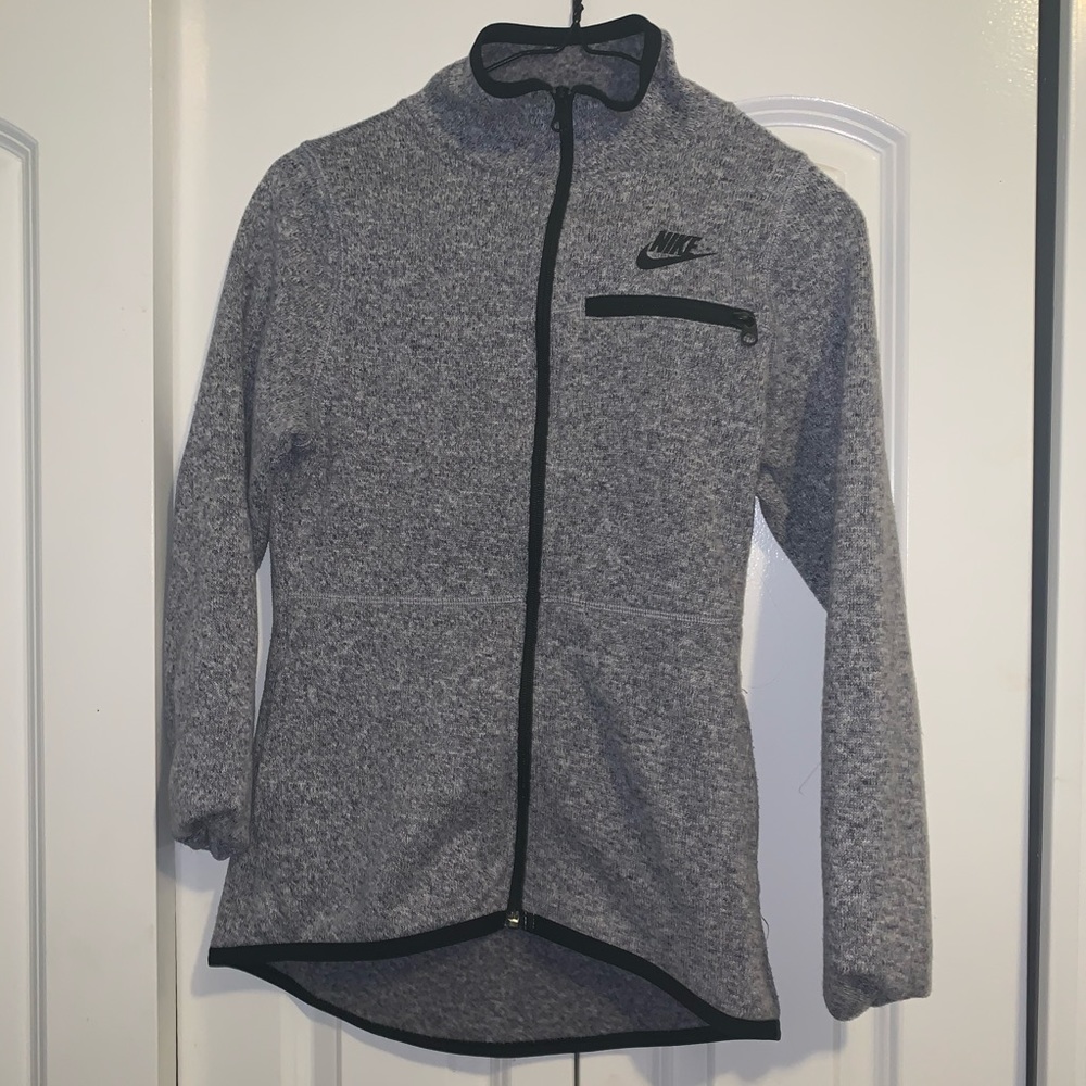 Nike fleece grey full zip jacket size XSMALL